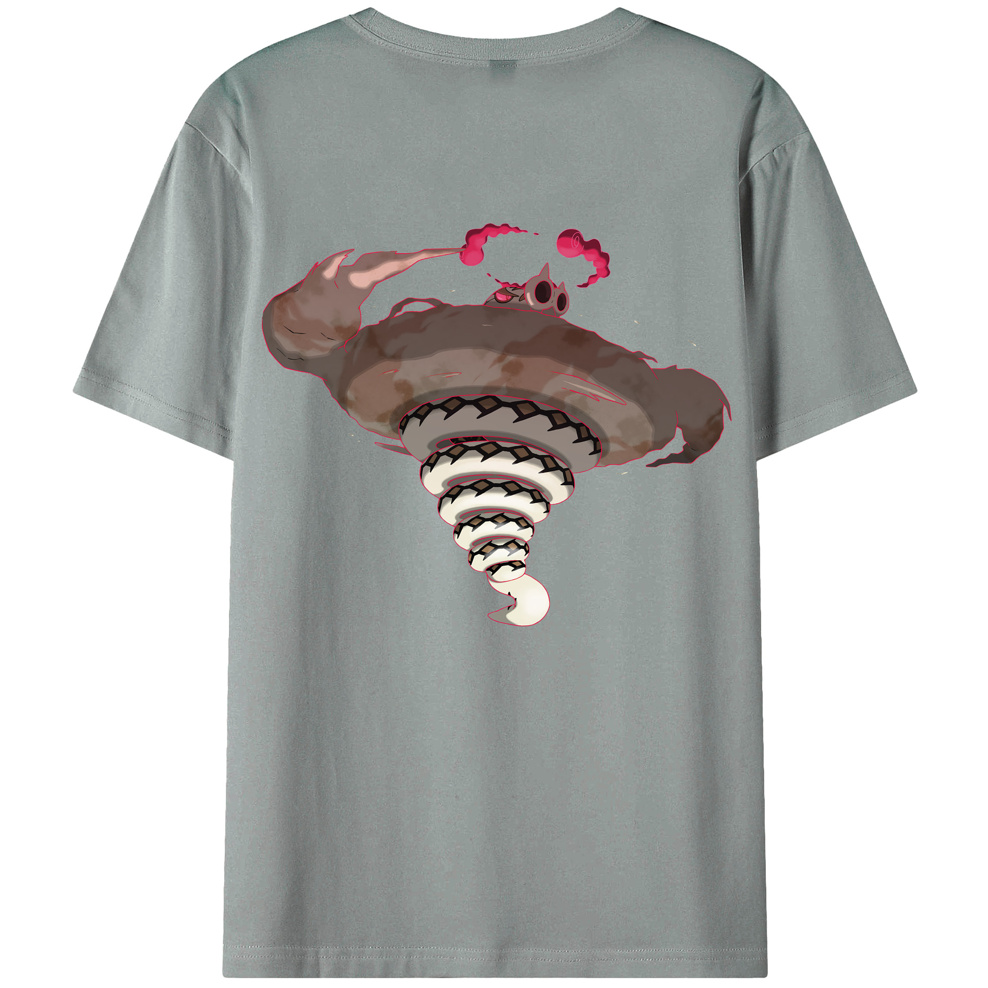 （画像用） ポケットモンスター Pokémon 綿100％ メンズ半袖Tシャツ（バックプリント） 通気性